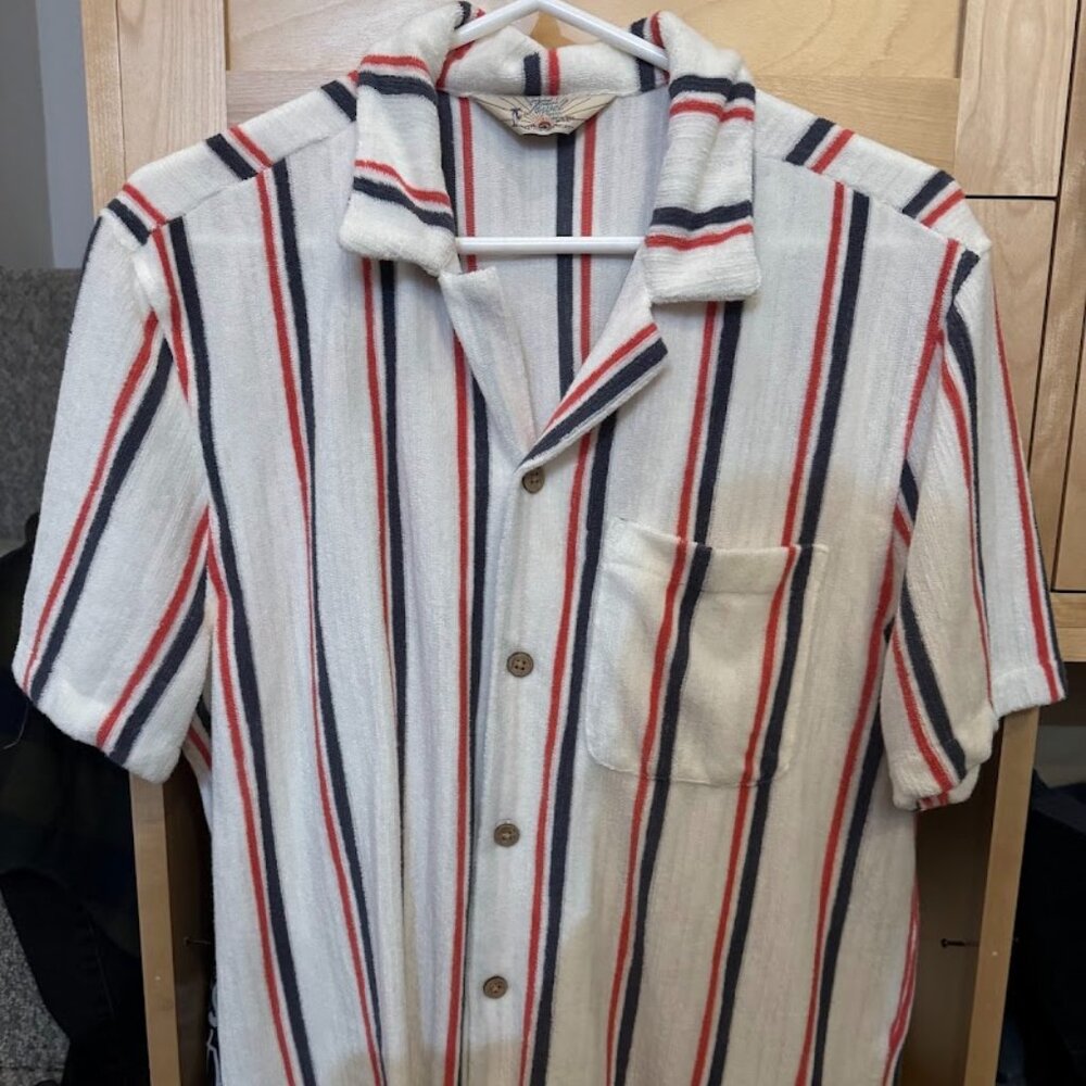 Faherty Towel Terry Shirt White S